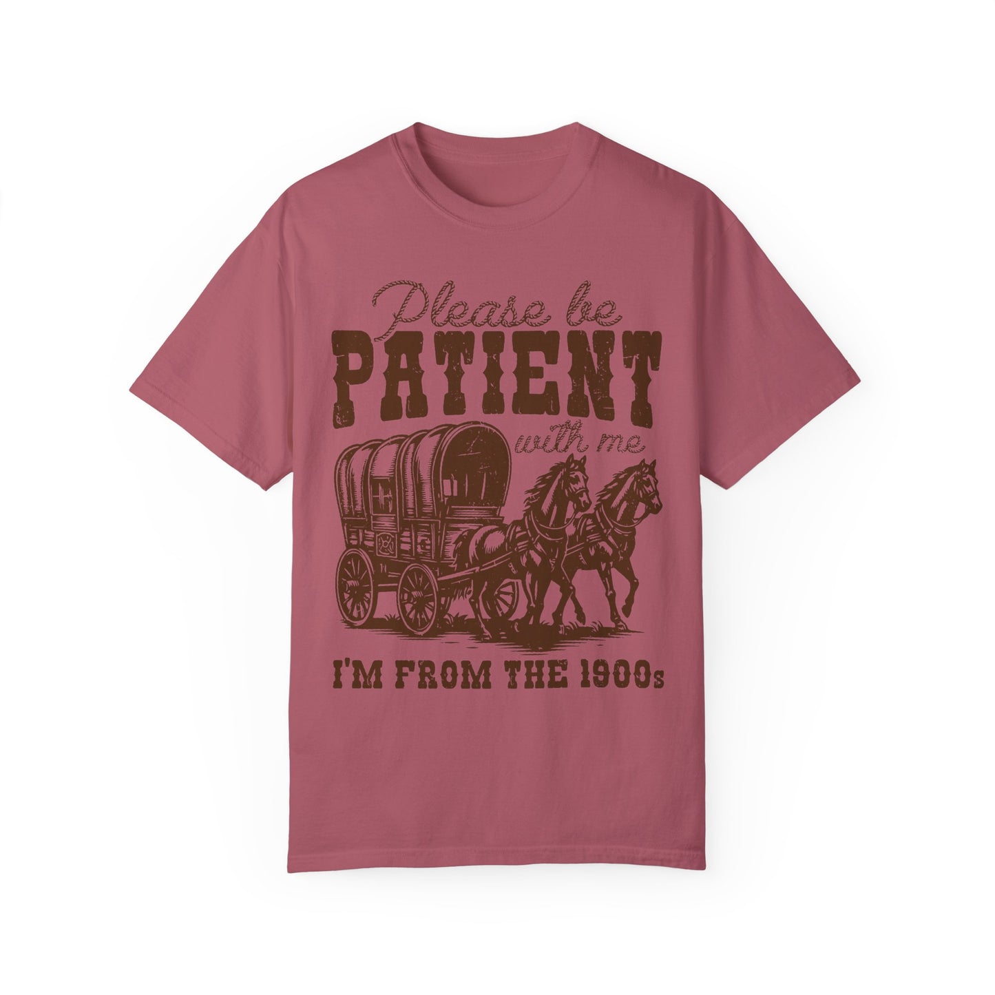 Please Be Patient With Me I'm From The 1900s Shirt, Funny Graphic Retro Shirt Crimson