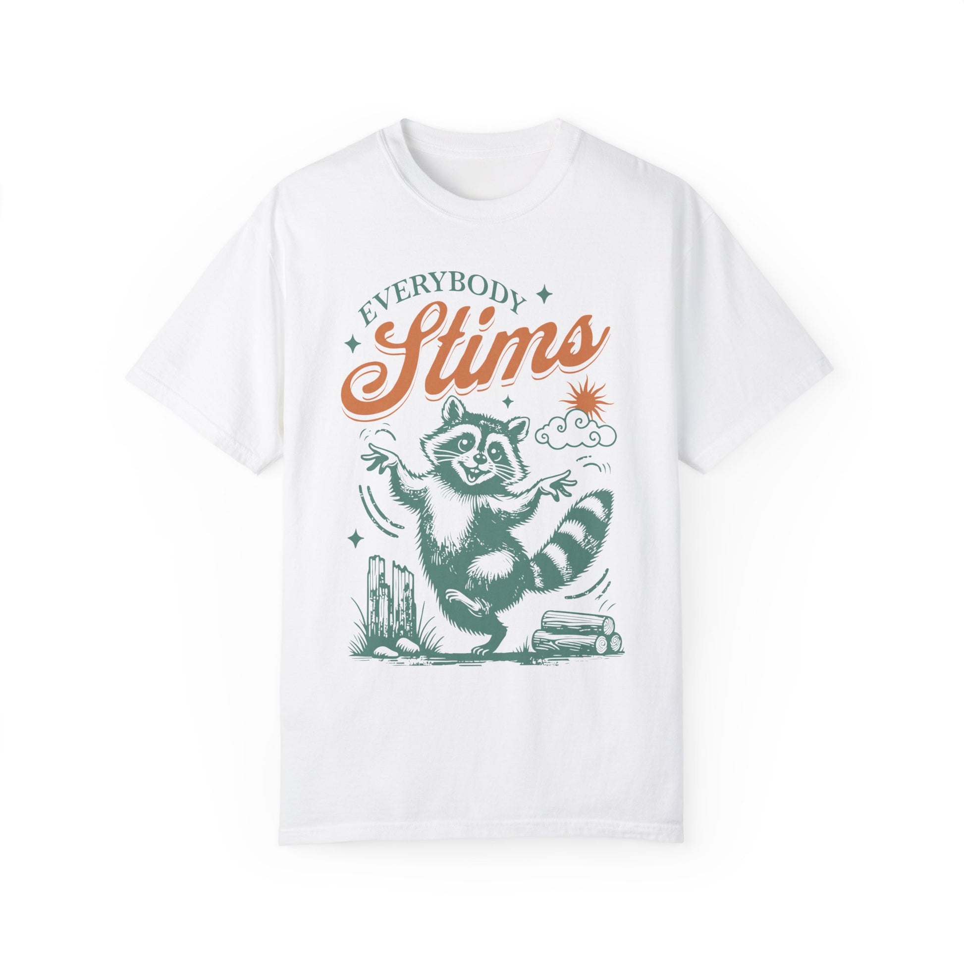 Everybody stims shirt - Neurodiversity White