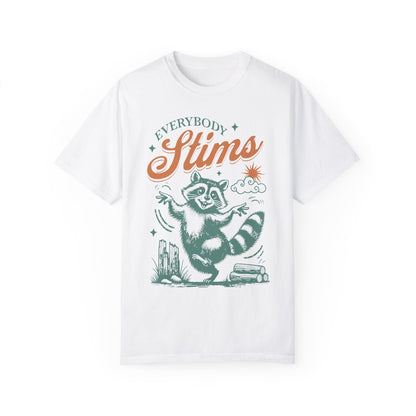 Everybody stims shirt - Neurodiversity White