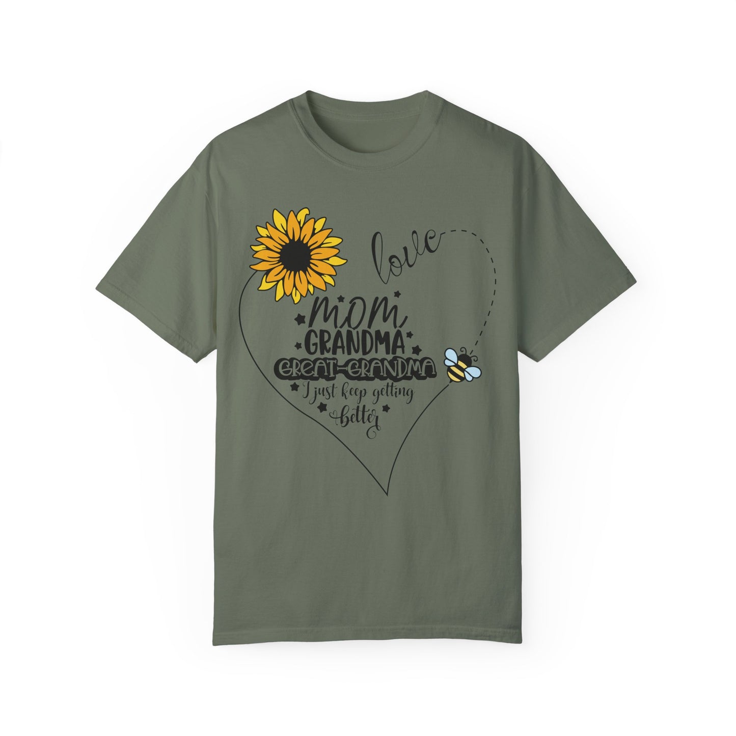 Great Grandma Sunflower T Shirt Moss