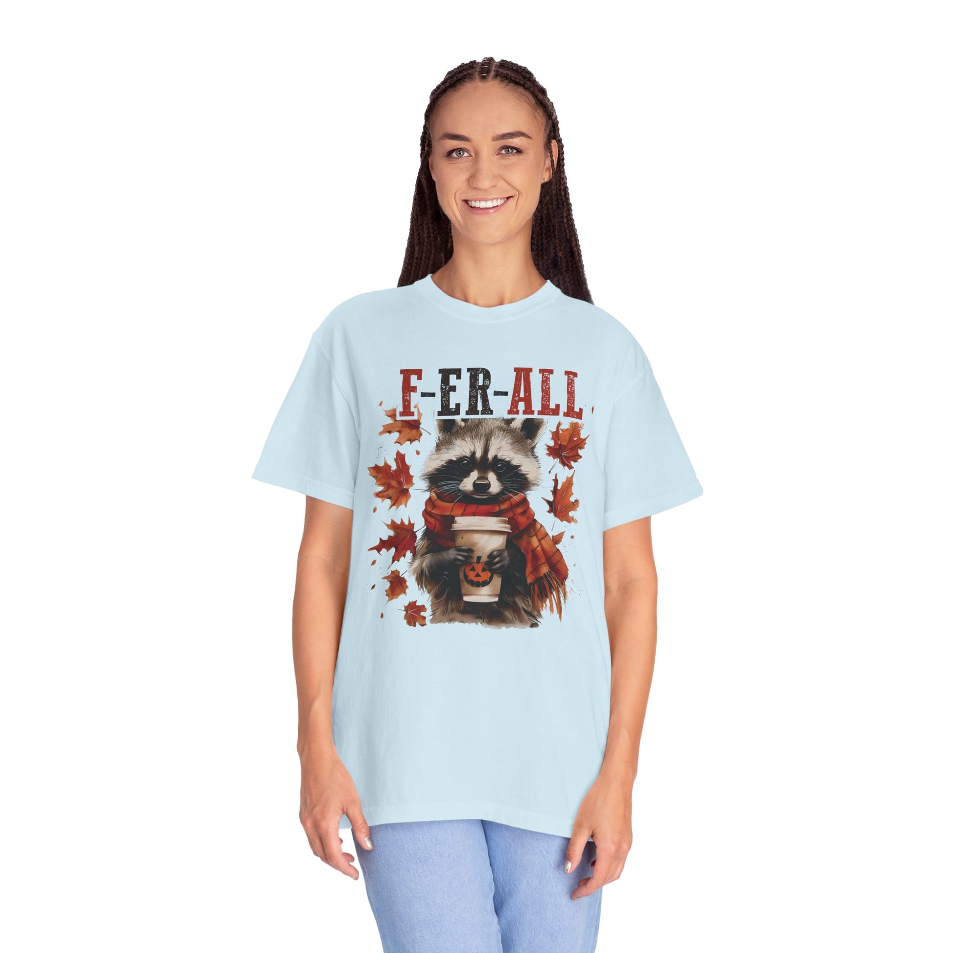 Fall Feral Raccoon Autumn T Shirt - Funny Fall Girl Shirt