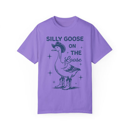 Comfort Colors Silly Goose Shirt - Silly Goose On The Loose Violet