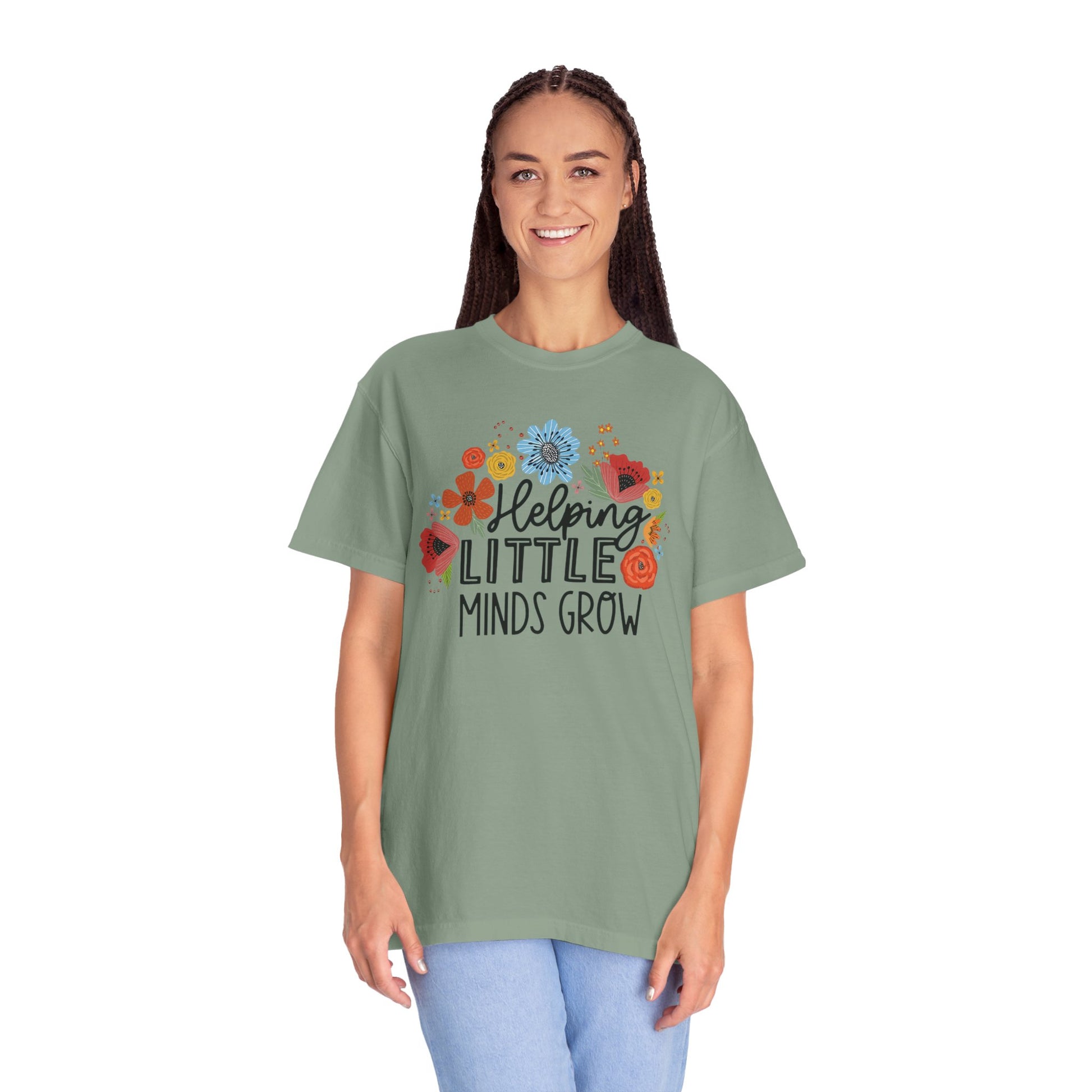 Comfort Colors Helping Little Minds Grow - Teacher Shirt