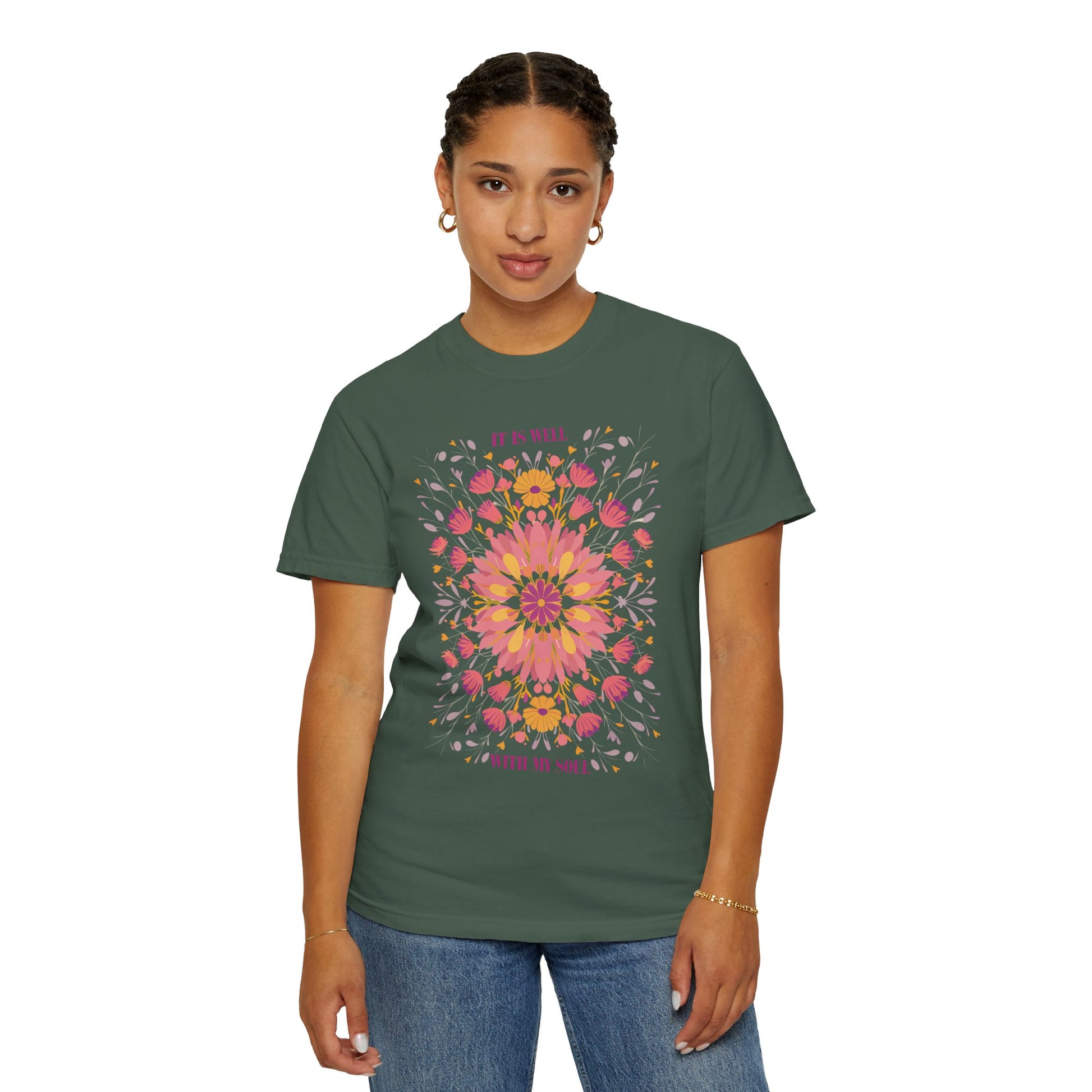 It is Well with My Soul Floral Shirt | Inspirational Christian Tee