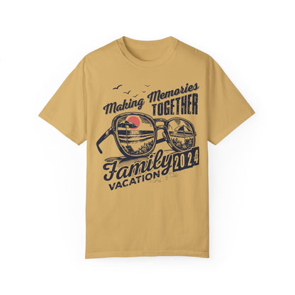 Family Vacation 2024 Making Memories Together T-Shirt Mustard