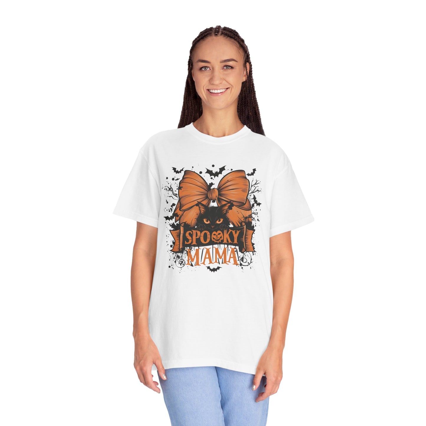 Retro Halloween Spooky Mama Gothic Bow Shirt