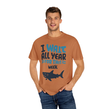 I Wait All Year For This Week Funny Shark T shirt