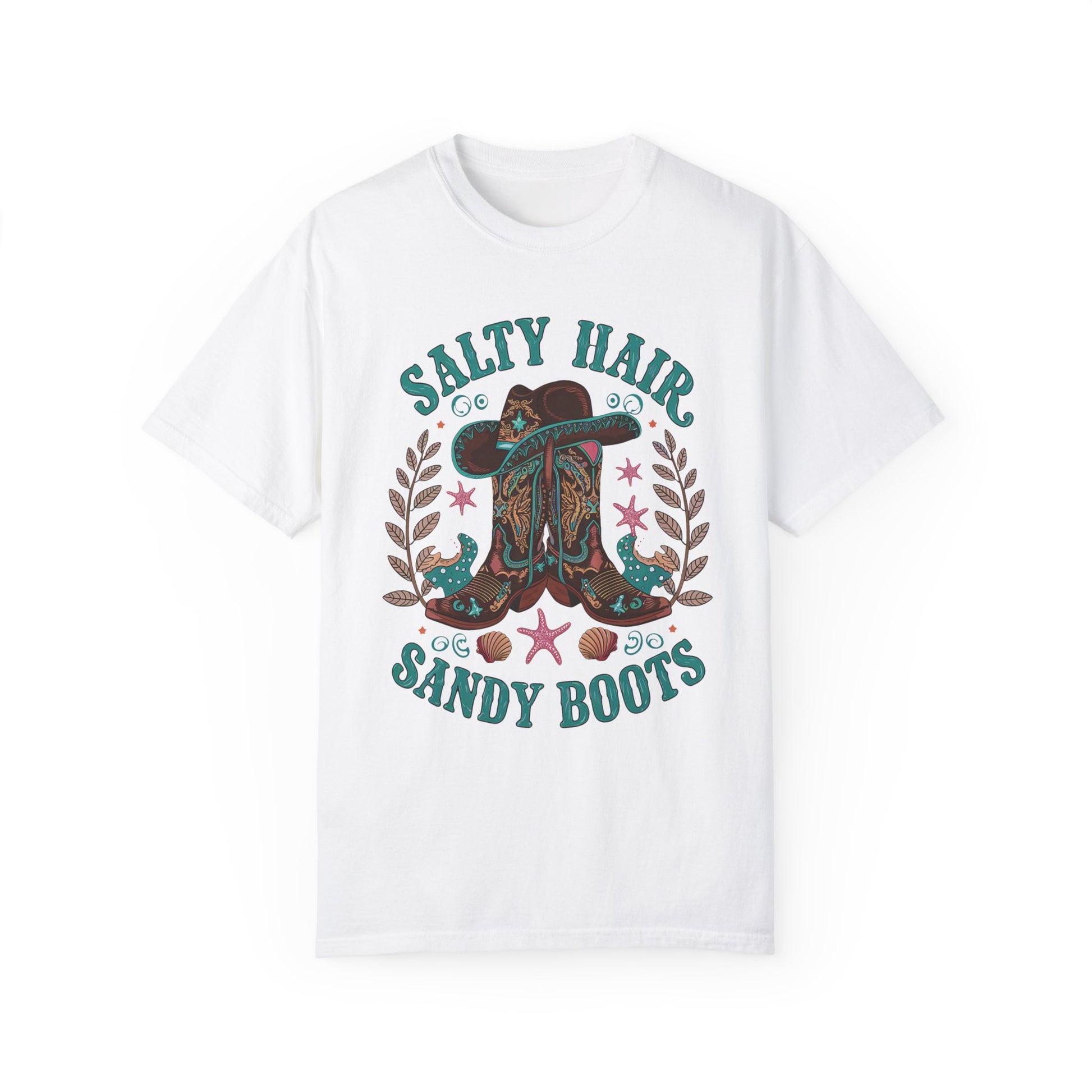 Salty Hair Sandy Boots Western Shirt | Cowboy Beach Fashion White