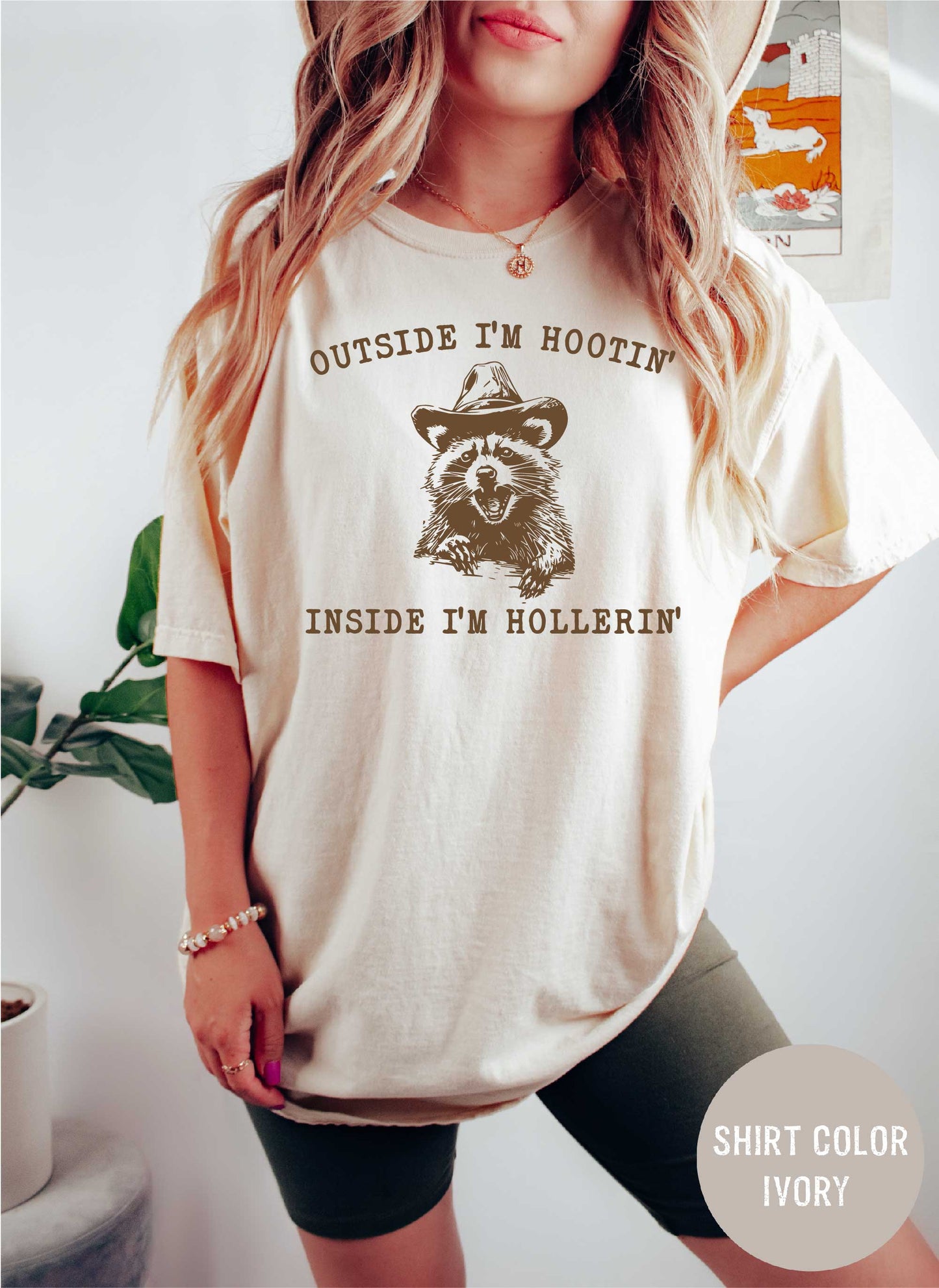 Outside I'm Hootin But Inside I Be Hollerin T-Shirt, Funny Meme Shirt