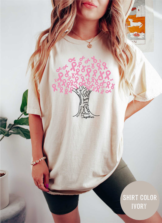 Pink Ribbon Tree Shirt, Breast Cancer Tree Shirt