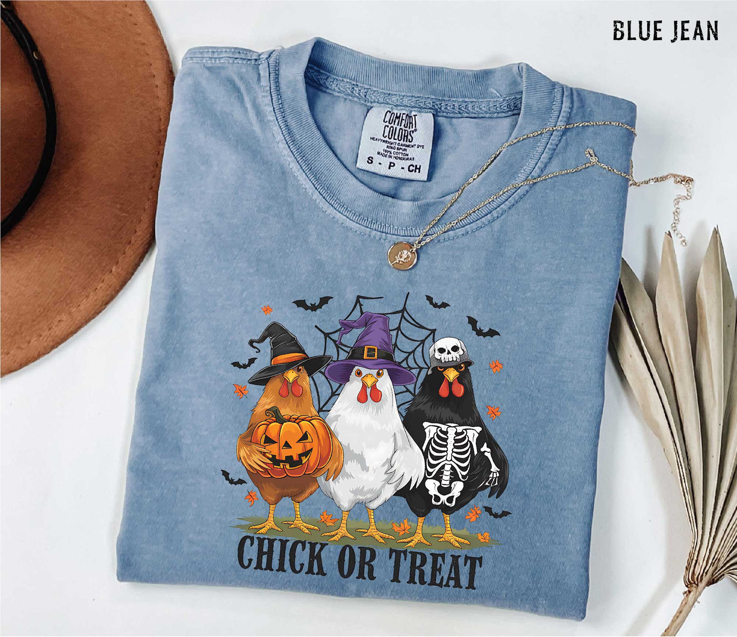 Chick or Treat Halloween Comfort Colors T-shirt - Cute Chicken Costume Graphic Tee