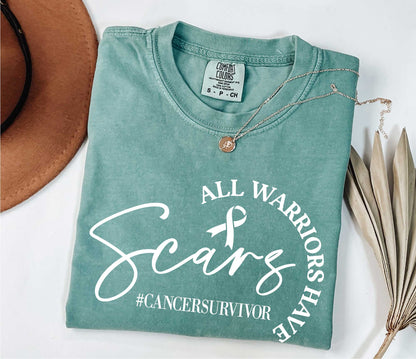 All Warriors Have Scars Shirt, Breast Cancer Survivor Shirt