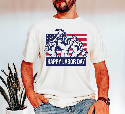 Happy Labor Day, Patriotic Shirt, American Flag Shirt, Laboring Gift, Laborer Shirt