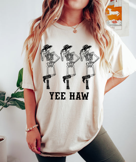 Cowboy Skeleton Yee Haw Shirt