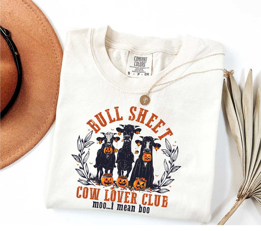 Bull Sheet Cow Lover Club Shirt, Spooky Cow Halloween