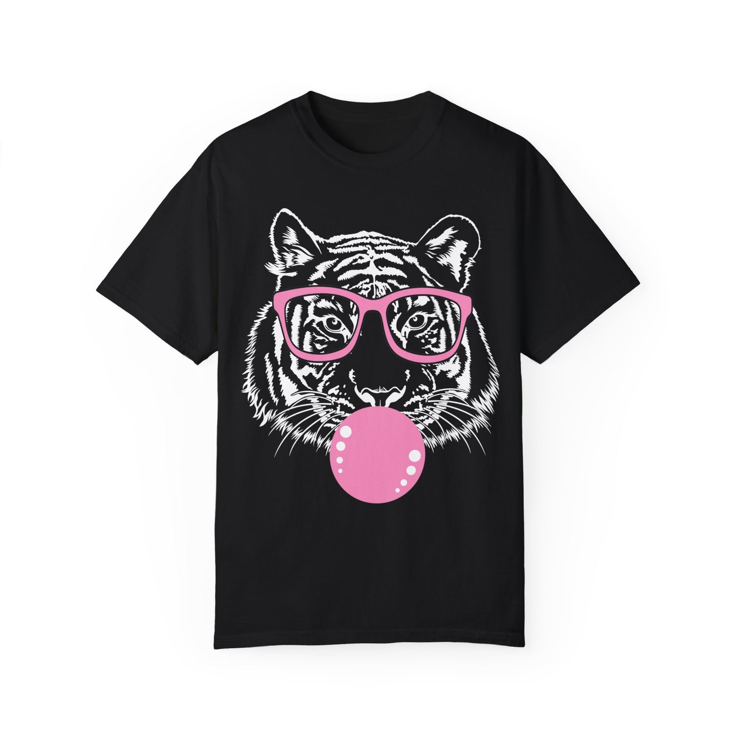 Tiger Shirt, Bubblegum Tiger T-shirt, Tiger Face Shirt Black