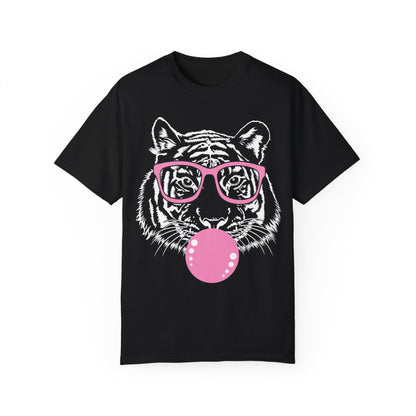 Tiger Shirt, Bubblegum Tiger T-shirt, Tiger Face Shirt Black