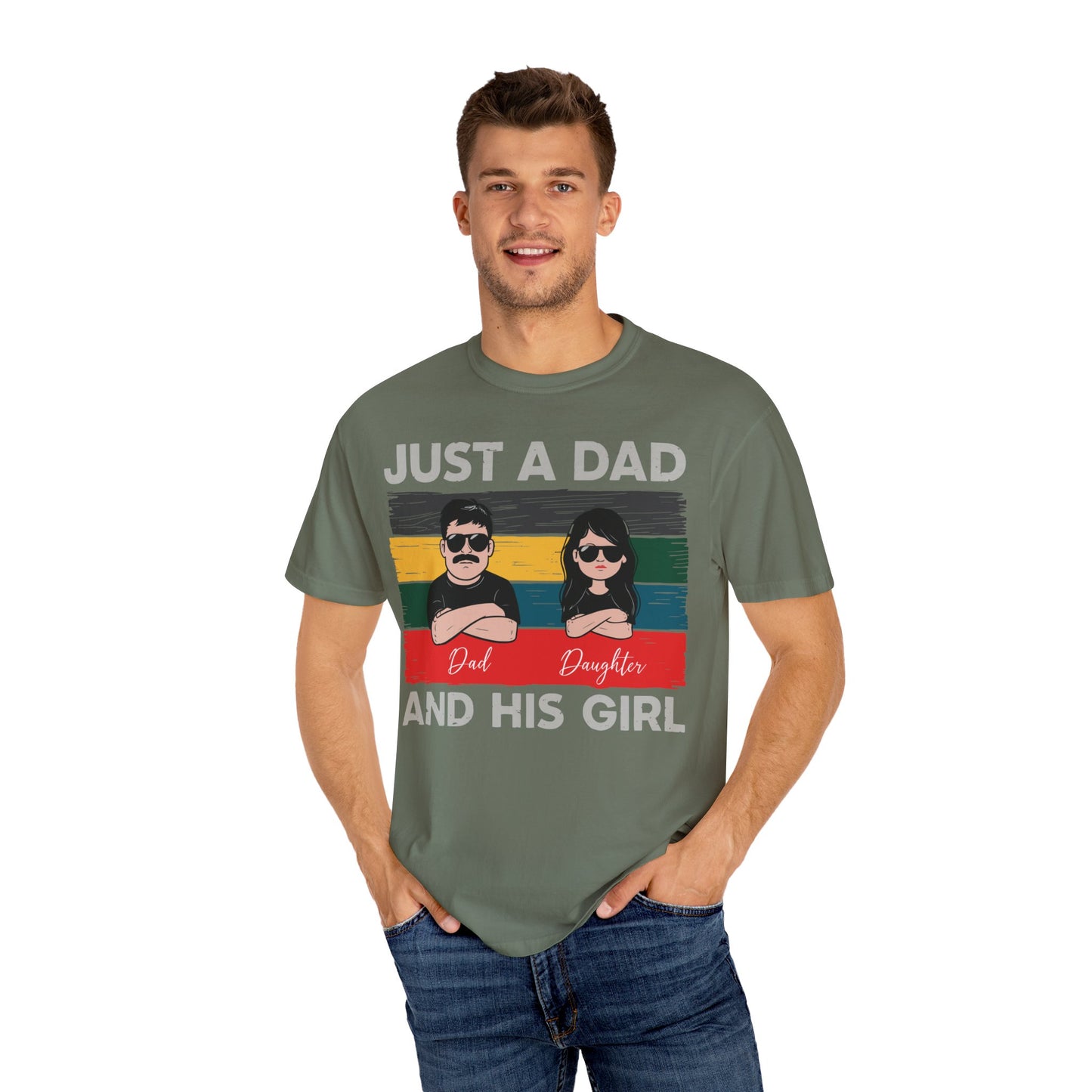 Vintage Fathers Day Just A Dad And His Girl Shirt | Father Daughter Gift