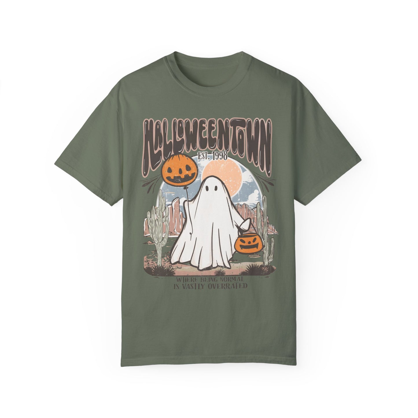 Halloweentown Est 1998 Ghost Pumpkin Shirt Moss