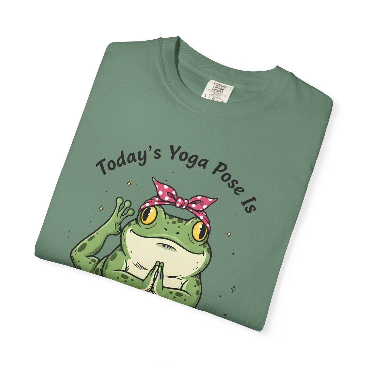 Today's Yoga Pose Is Downward Spiral Frog T-Shirt - Mental Health Humor - Unisex Comfort Colors T-shirt