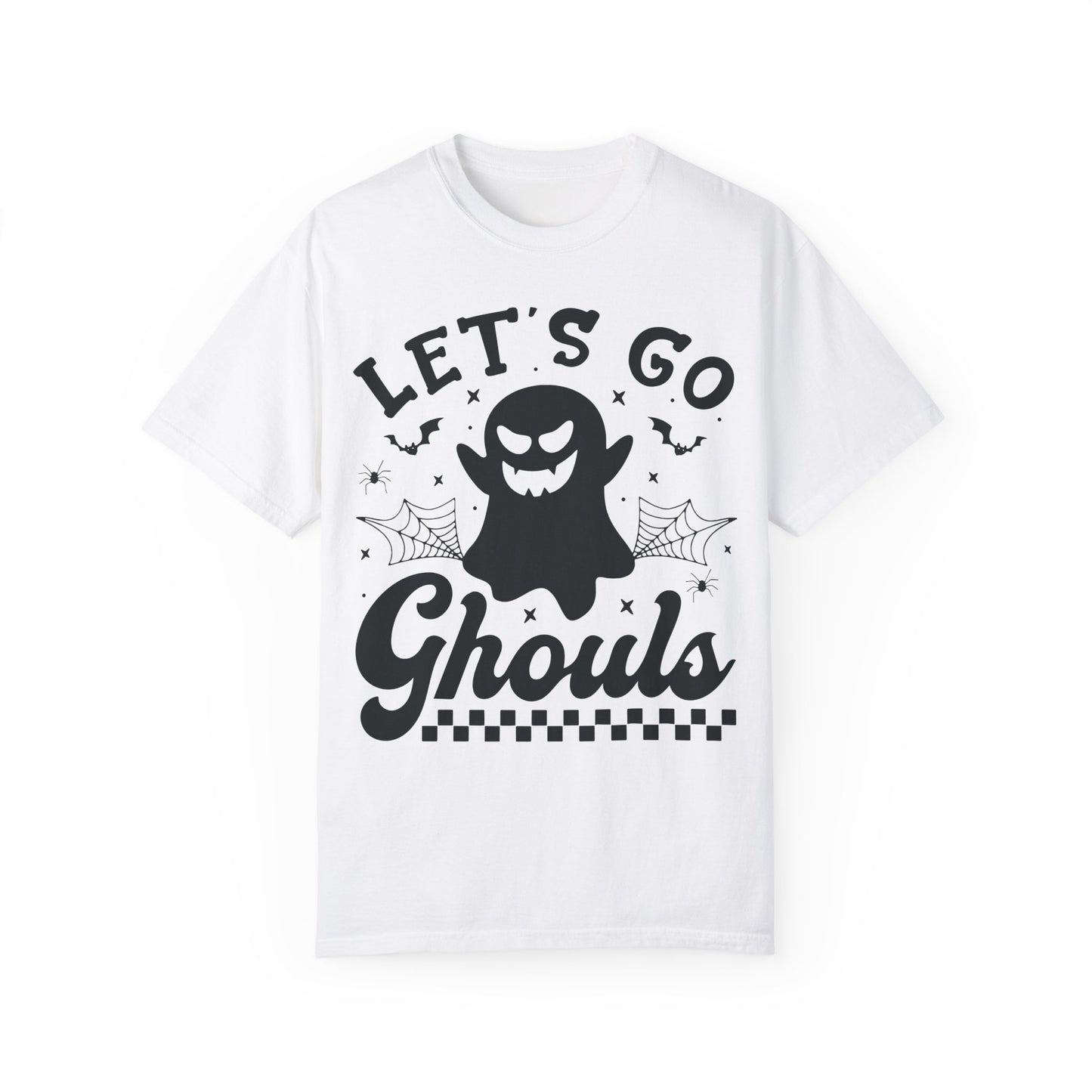 Lets Go Ghouls Shirt Comfort Colors Ghost Shirt White