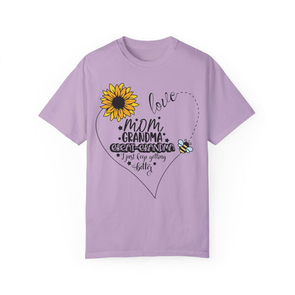 Great Grandma Sunflower T Shirt Orchid