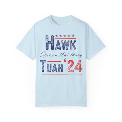 Hawk Tuah 24 Funny Saying Shirt - Spit On That Thang Girl Tee Chambray