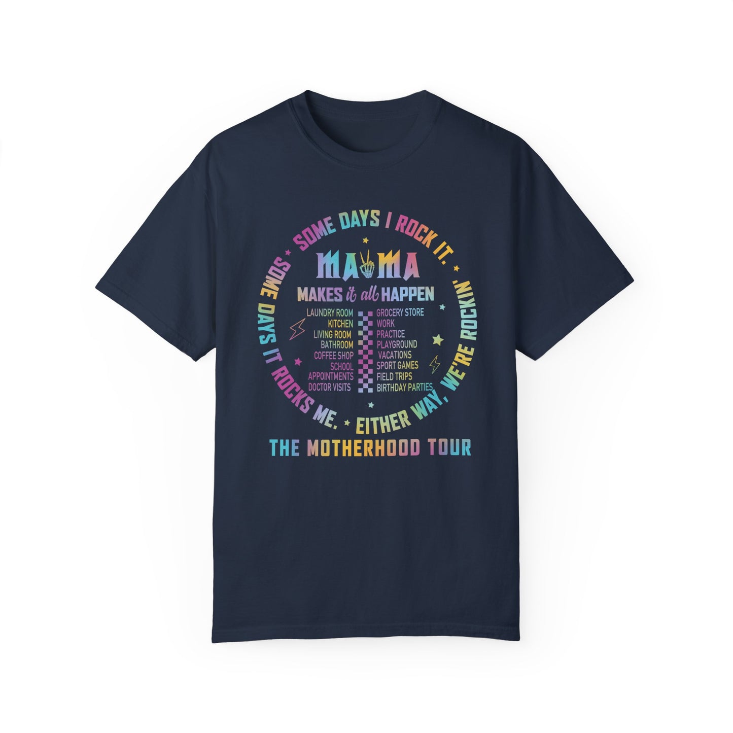 Mama Rock Tour Shirt - The Motherhood Tour Shirt Navy