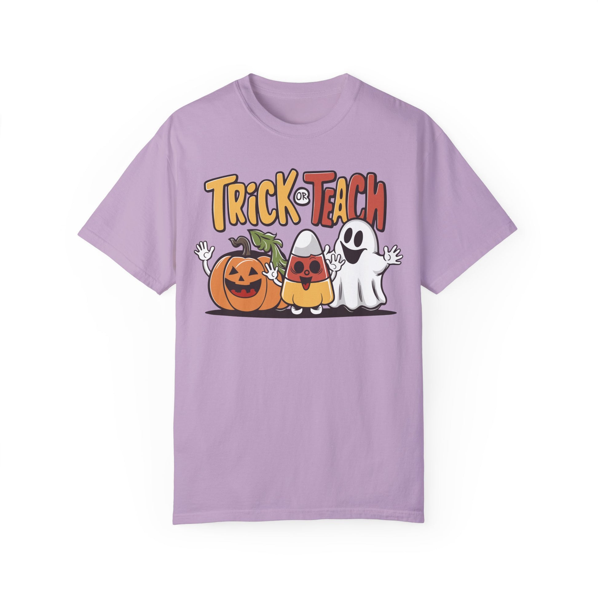 Retro Teacher Comfort Colors Halloween Shirt Trick or Teach