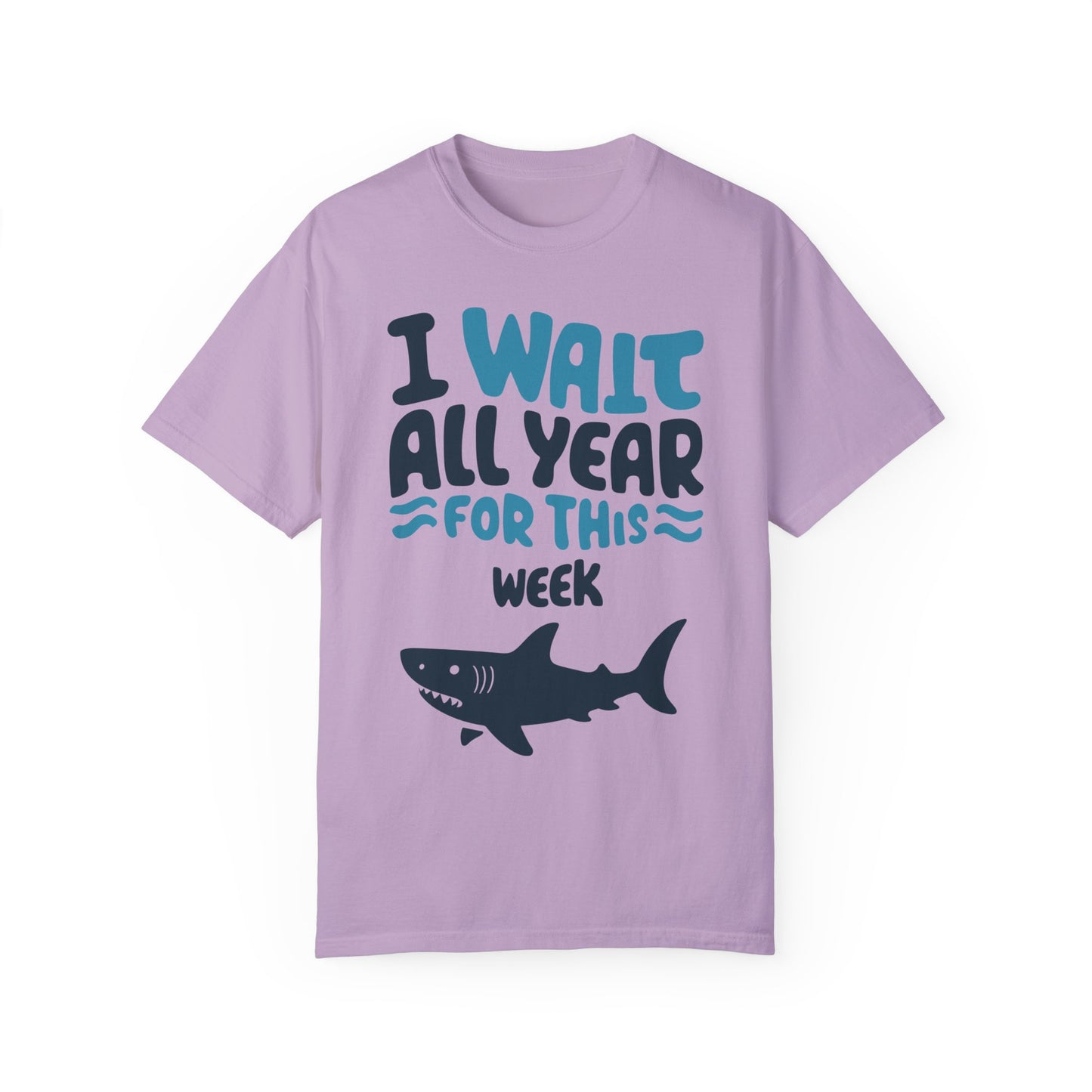 I Wait All Year For This Week Funny Shark T shirt Orchid