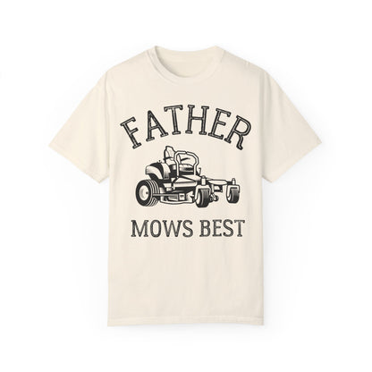 Father Mows Best Lawn Mowing Shirt | Funny Dad Gift Idea Ivory