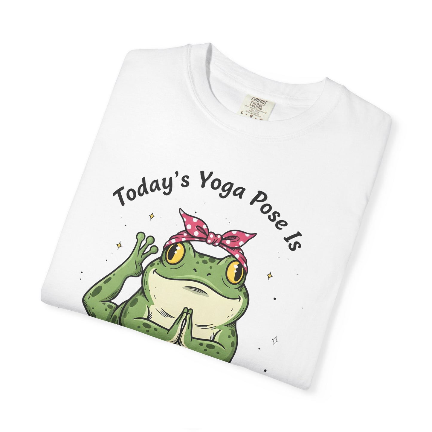 Today's Yoga Pose Is Downward Spiral Frog T-Shirt - Mental Health Humor - Unisex Comfort Colors T-shirt