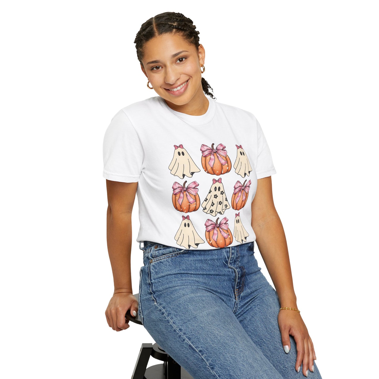 Retro Halloween Coquette Pumpkin Shirt