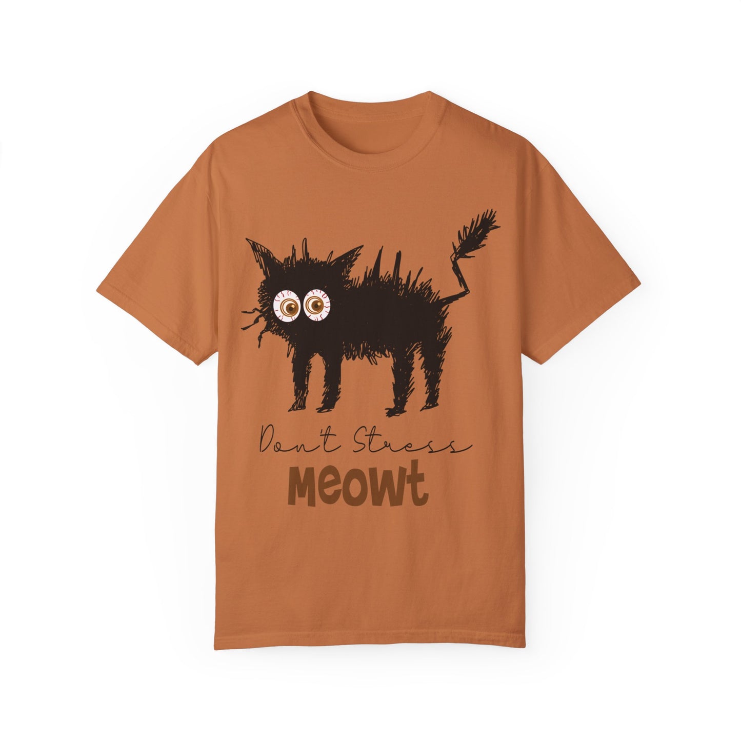 Comfort Colors Don't Stress Meowt Funny Cat Shirt Yam