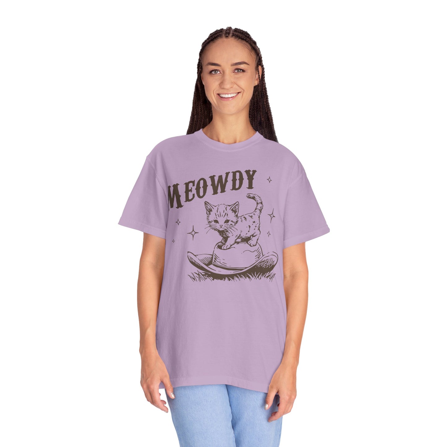 Meowdy Cute Kitten Cat Country Western Vintage T-Shirt, Retro 90s Cowgirl Rodeo Life Shirt