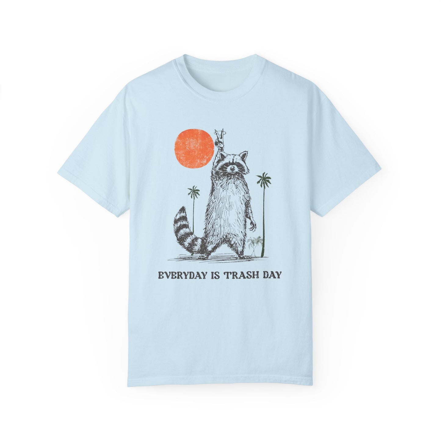 Funny Meme Raccoon Shirt | Hilarious Graphic Tees for Animal Lovers Chambray