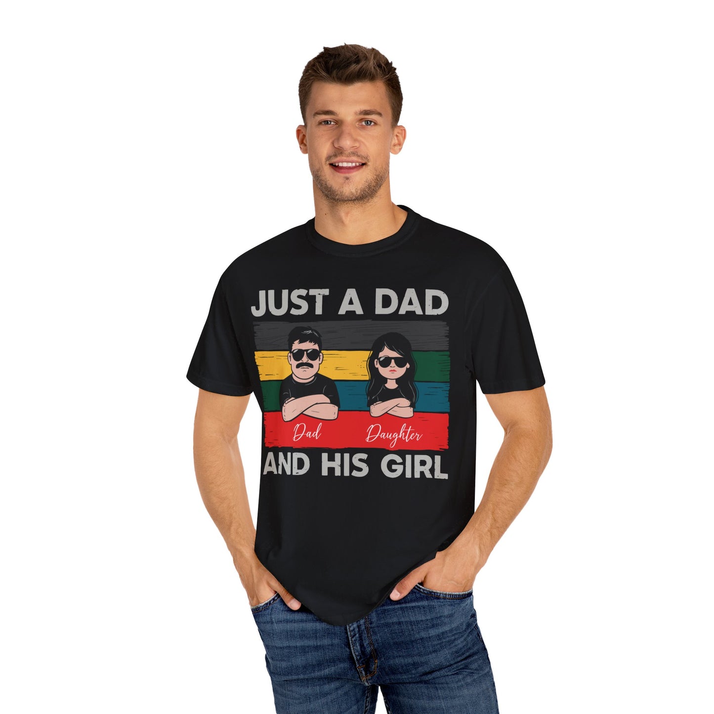 Vintage Fathers Day Just A Dad And His Girl Shirt | Father Daughter Gift