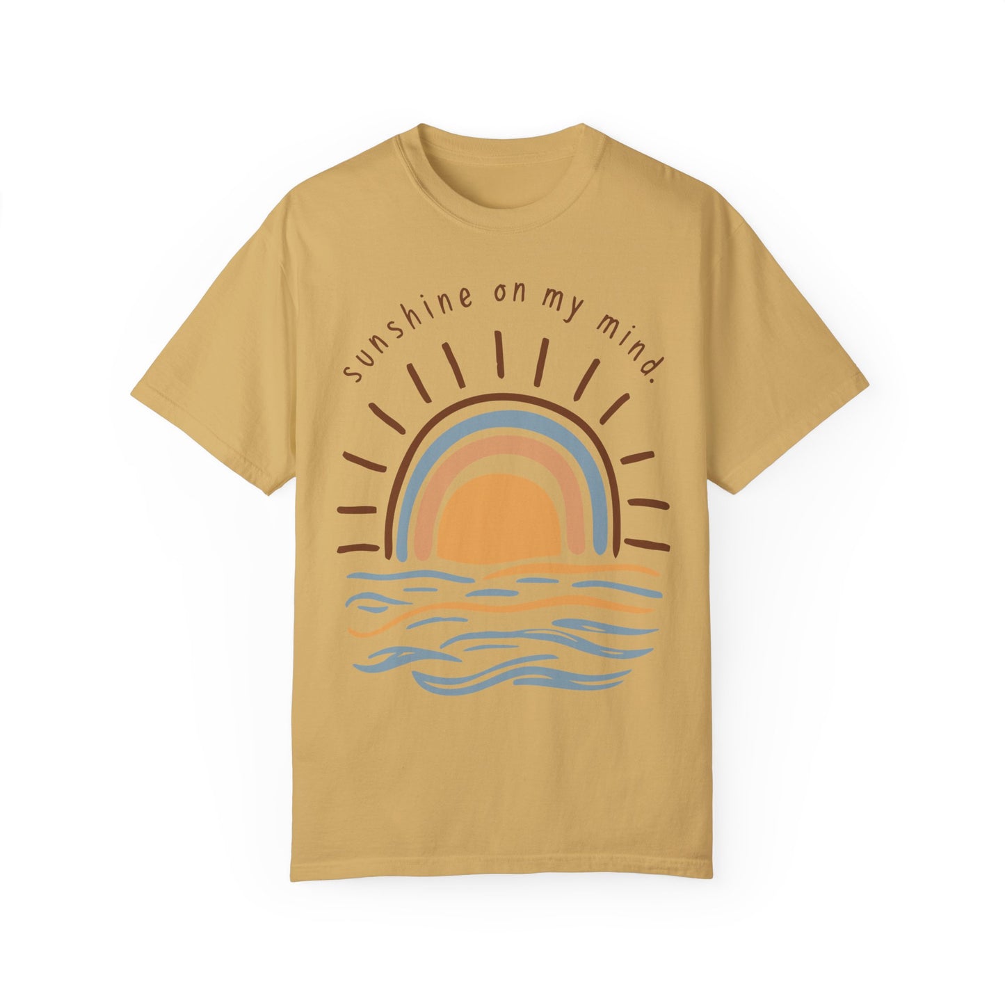 Sunshine on My Mind Summer Shirt | Beachwear and Vacation Apparel Mustard