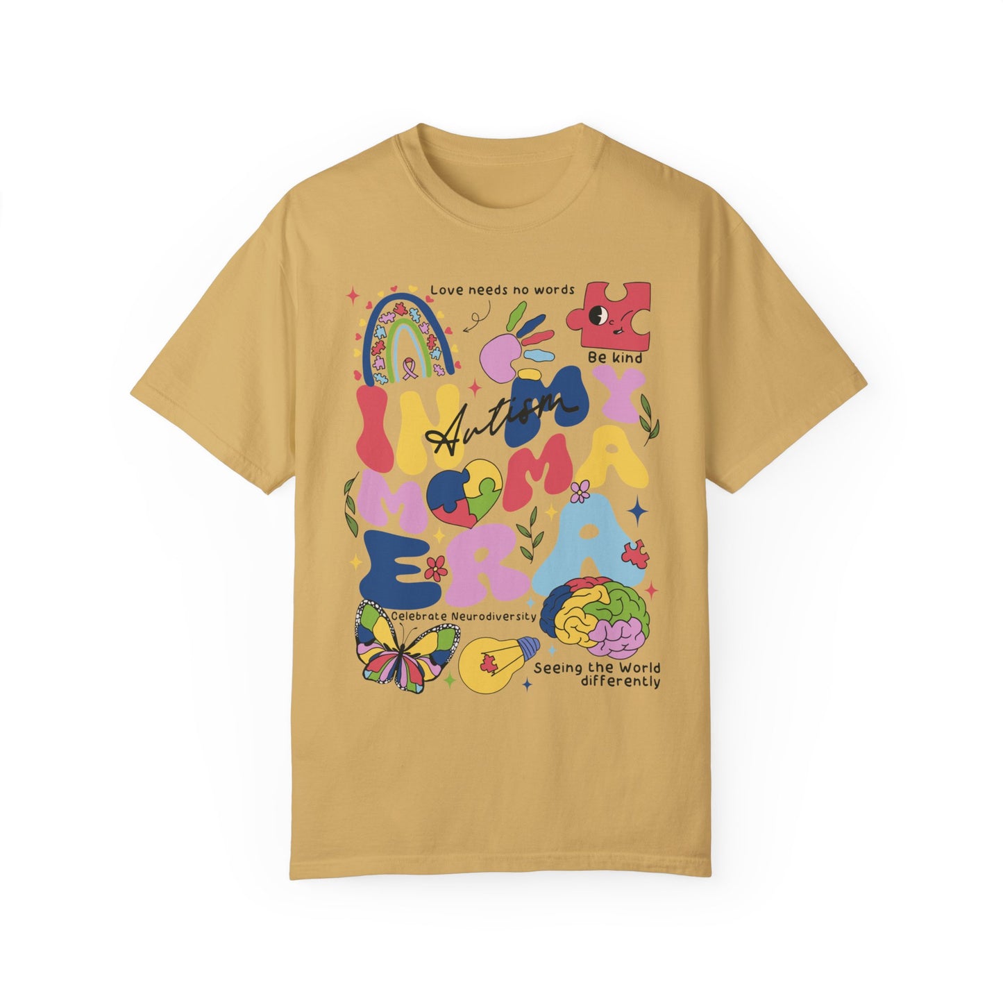 Comfort Colors Autism Mama Shirt - Autism Mama Mustard