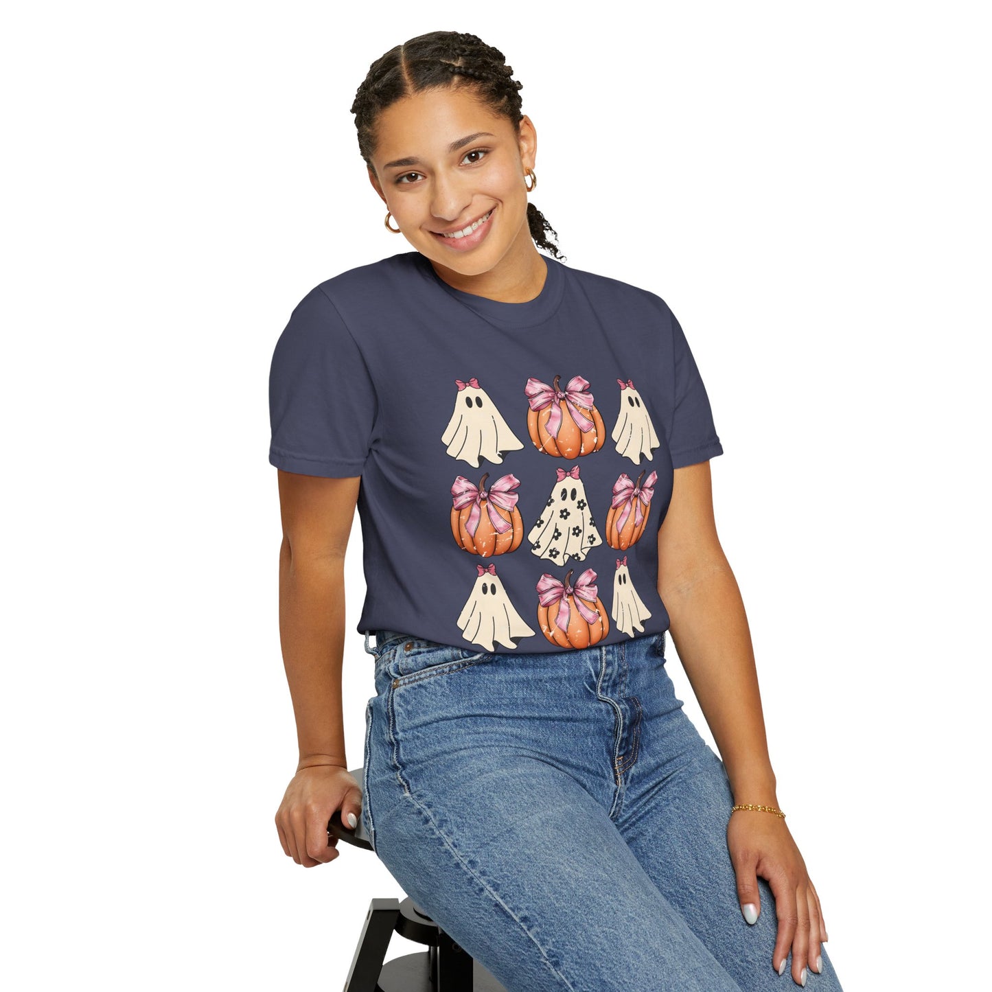 Retro Halloween Coquette Pumpkin Shirt