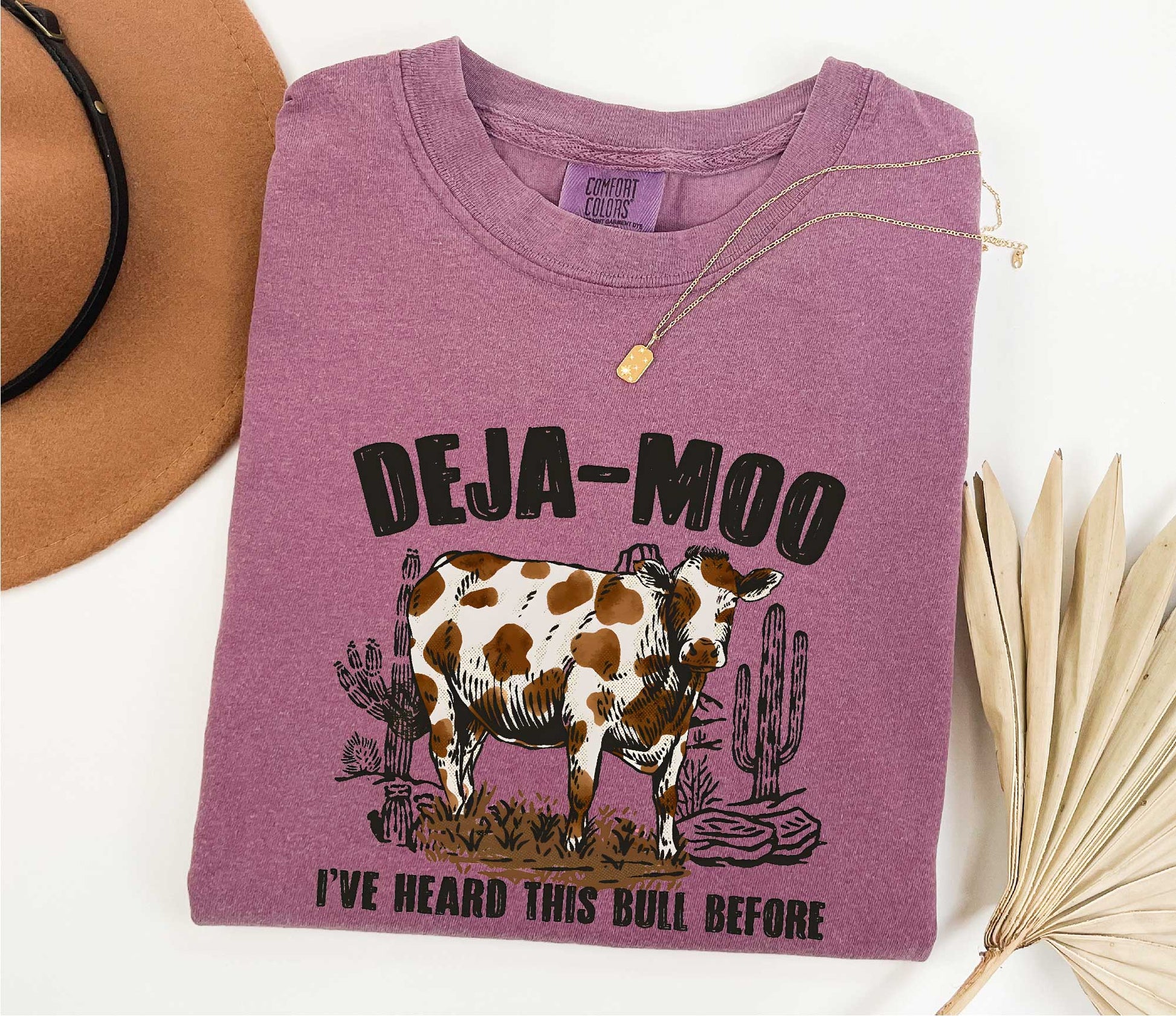 Deja Moo Shirt, Western Cow T-Shirt