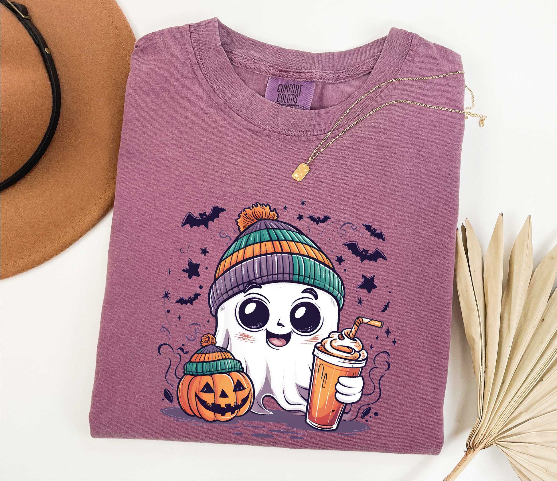 Halloween Ghost Comfort Colors Shirt, Cute Ghost Shirt