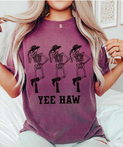 Cowboy Skeleton Yee Haw Shirt