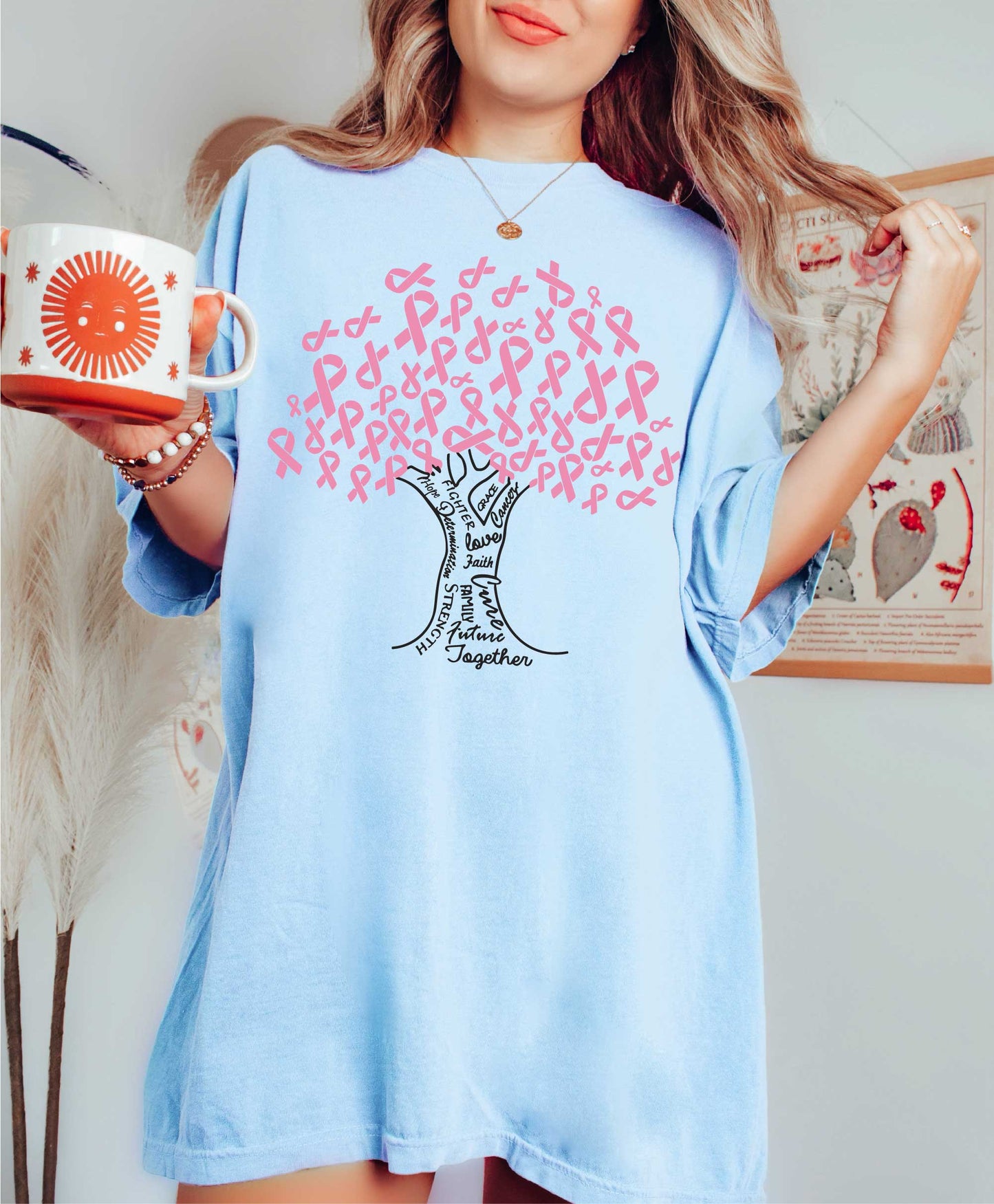 Pink Ribbon Tree Shirt, Breast Cancer Tree Shirt