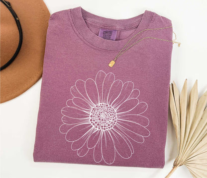 Comfort Colors Daisy Shirt,Cute Boho Wildflower Tshirt