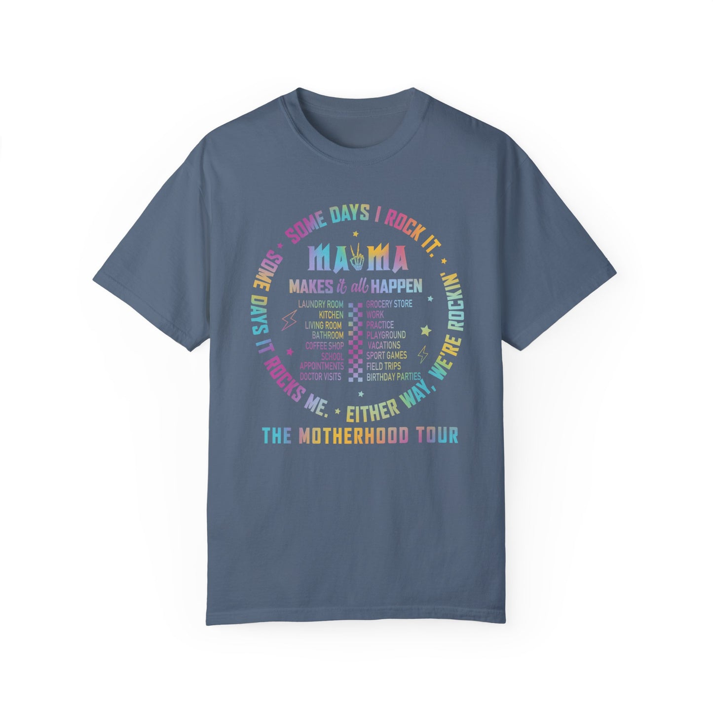 Mama Rock Tour Shirt - The Motherhood Tour Shirt Blue Jean