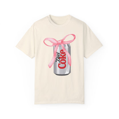 Diet Coke Pink Bow Tshirt Ivory