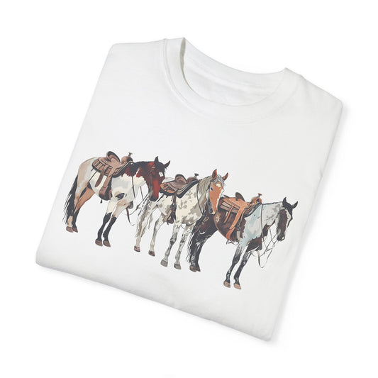 Western Horse Shirt | Cowboy Style Clothing for Horse Lovers White