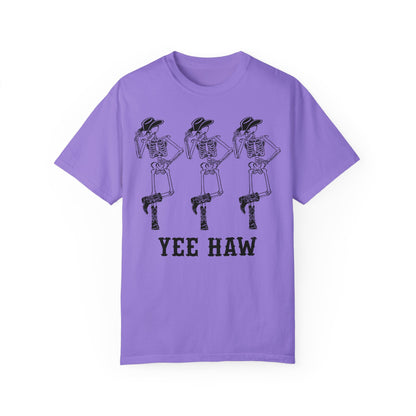 Cowboy Skeleton Yee Haw Shirt Violet