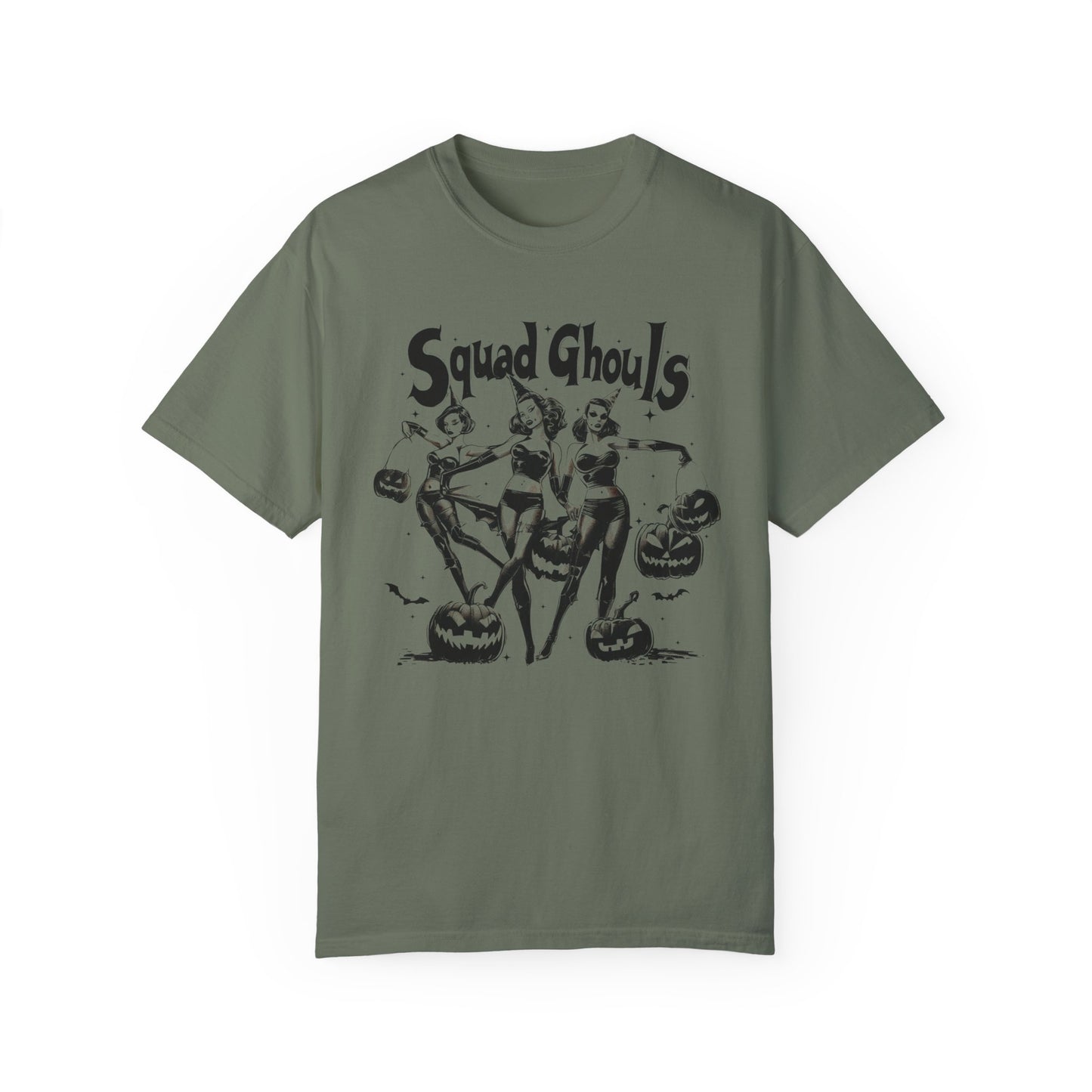 Halloween Squad Ghouls Shirt - Comfort Colors Shirt Moss